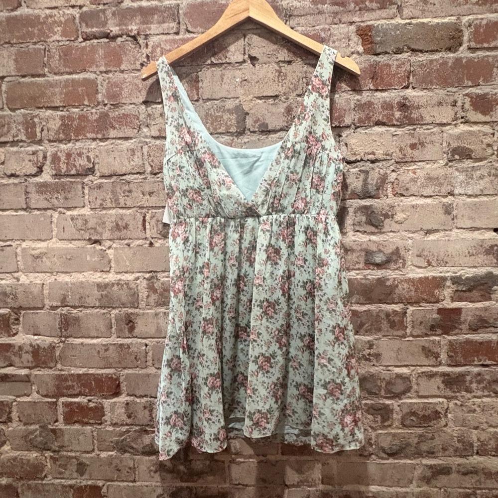 NWT ZARA Floral Print Mini Babydoll Dress Size XS - Picture 6 of 6